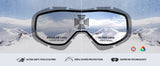 OutdoorMaster OTG Ski Goggles Over Glasses Ski/Snowboard Goggles for Men, Women & Youth 100% UV Protection-OM-5.