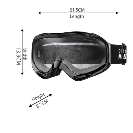 OutdoorMaster OTG Ski Goggles Over Glasses Ski/Snowboard Goggles for Men, Women & Youth 100% UV Protection-OM-5.