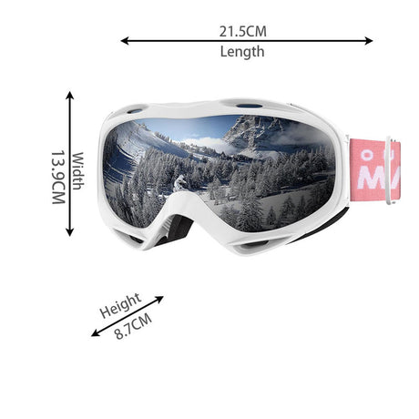 OutdoorMaster OTG Ski Goggles Over Glasses Ski/Snowboard Goggles for Men, Women & Youth 100% UV Protection-OM-5.