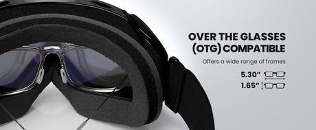 OutdoorMaster OTG Ski Goggles Over Glasses Ski/Snowboard Goggles for Men, Women & Youth 100% UV Protection-OM-5.