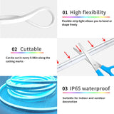 32.8ft LED Neon Rope Lights with APP/Remote Control,Flexible DIY Design,Music Sync Neon Lights for Wall Decor,Outdoor IP67 Waterproof, RGB Rope LED Lights for Bedroom,Livingroom,Gaming,Party