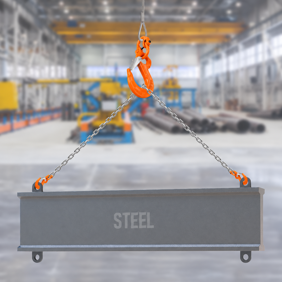 2T Sling Hook & Hammerlock Kit, 2 Sets Heavy Duty Trailer Safety Chain Hooks for Caravan, Camper & Boat Trailers-Orange
