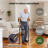 Crutches black portable mobility, lightweight.