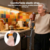 Crutches black portable mobility, lightweight.