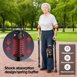 Crutches black portable mobility, lightweight.