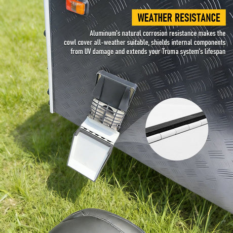 Truma Hotwater AU-White silver cowl cover.