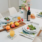 8 Pcs Clevinger MDF Placemats and Coasters Monstera.