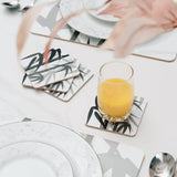 8 Pcs Clevinger MDF Placemats and Coasters Bamboo