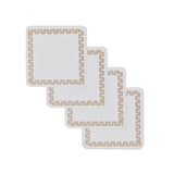 4 Pcs Clevinger MDF Coasters Gold Border