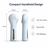 Silicone Facial Cleansing Brush Sonic Vibration Heating Waterproof Rechargeable-BLUE