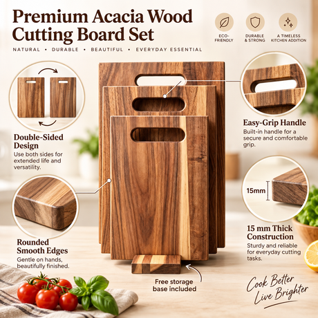 Wooden cutting board, 3pcs.
