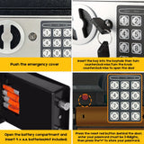 Digital Safe Box 6.4L, Electronic Security Safe with Keypad & 2 Emergency Keys, Steel Cash & Valuables Lock Box for Home, Office & Hotel