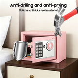 6.4L Digital Safe Box, Electronic Security Safe with Keypad & 2 Emergency Keys, Steel Cash & Valuables Lock Box for Home, Office & Hotel