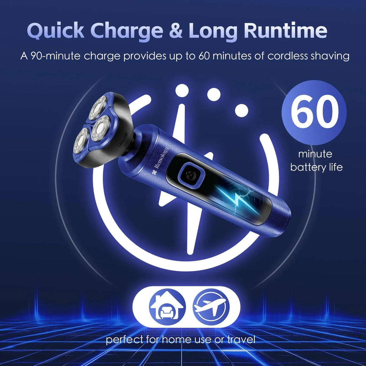 Remology Clean Shave Rechargeable Cordless Shaver