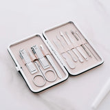 10 Pcs Remology Stainless Steel Manicure Set Silver