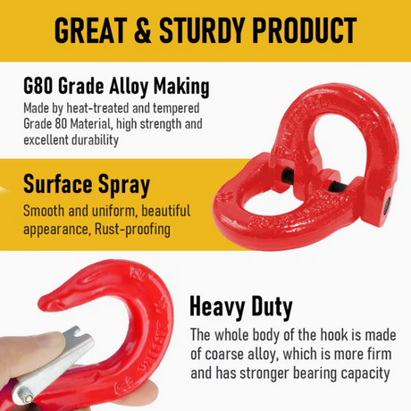 Hammerlock Latch-Red swivel winch safety.