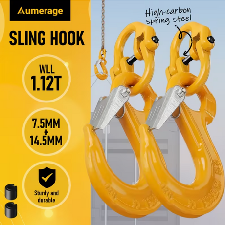 Hammerlock Latch-Yellow swivel slip hook.