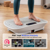 Vibration Plate Exercise Machine, Whole Body Shake Plate with LED Touch Screen & Bluetooth Speaker, Multi-Speed Fitness Platform
