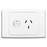 Clipsal 2000 Series Switch Socket Outlet Single, 250V, 10A | White Electric | 2015-WE