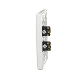 Clipsal 2000 Series Flush Switch 2 Gang, 250VAC, 10A, Standard, Vertical | White Electric | 2032VA-WE