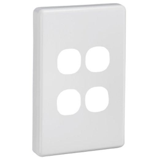 Clipsal Classic C2000 Series Switch Plate Cover 4 Gang | White Electric | C2034C-WE