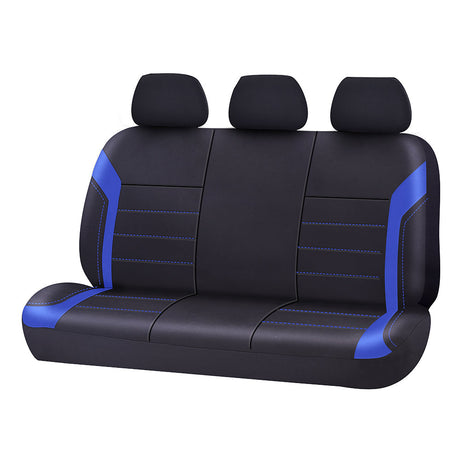 Black rear seat covers, machine washable.