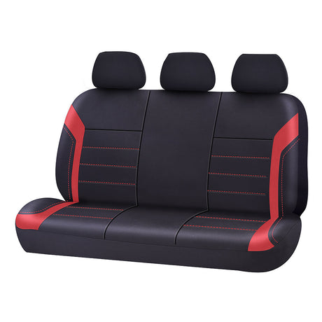 Black rear seat covers, machine washable.