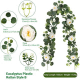 Artificial Eucalyptus Vine Deep pink