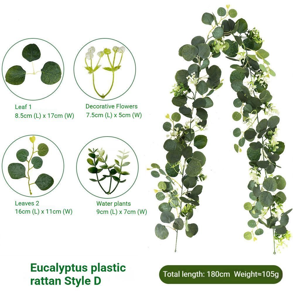 Artificial Eucalyptus Vine pink