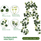 Artificial Eucalyptus Vine white