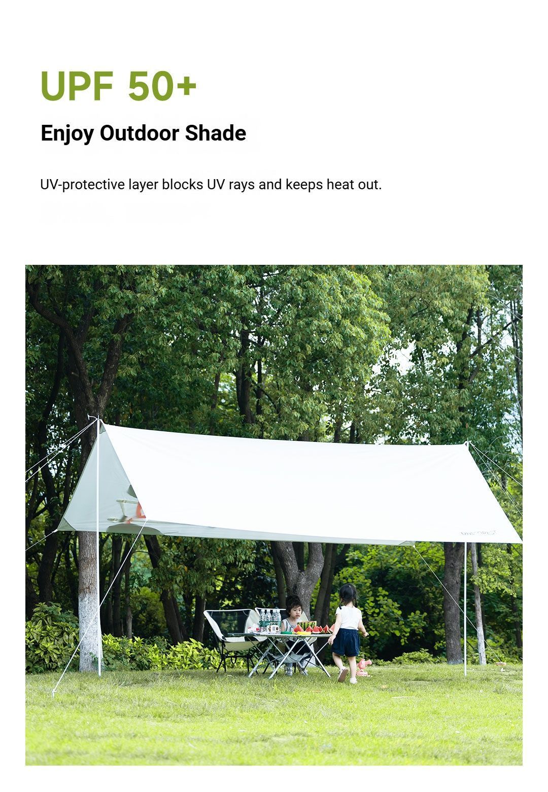 black Canopy Version-Canopy+Folding Table+2 Moon Chairs