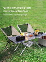 Black Ground Mat Version-Ground Mat+Folding Table+2 Moon Chairs