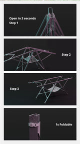 Black Ground Mat Version-Ground Mat+Folding Table+2 Moon Chairs