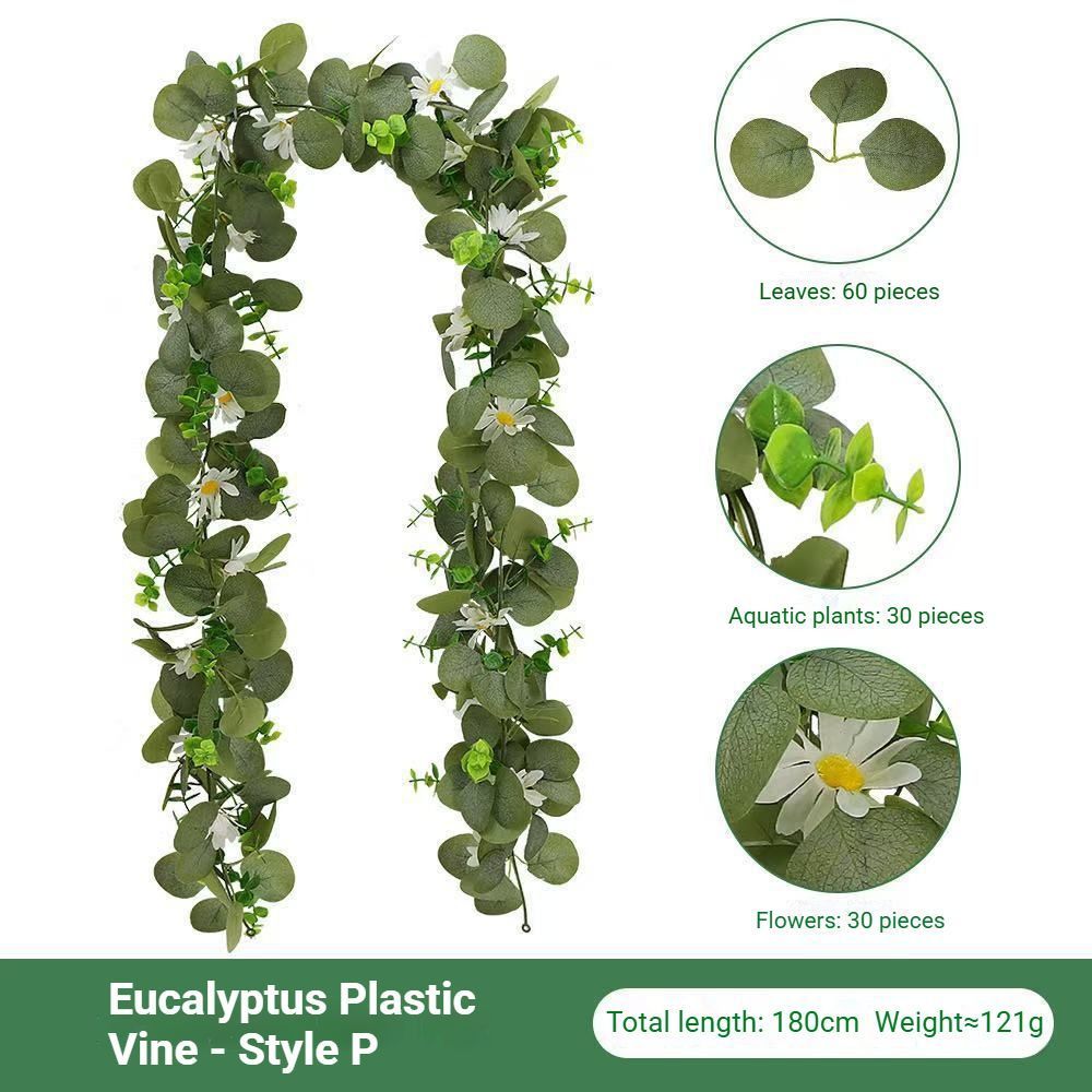 Eucalyptus Rattan-48 Heads Three-forked With Fruits