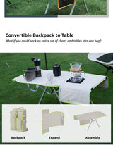 Green 4-Piece Set-Bag+Aluminum Table Frame+2 Moon Chairs