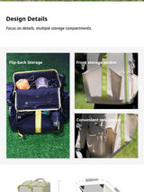 Green 4-Piece Set-Bag+Aluminum Table Frame+2 Moon Chairs