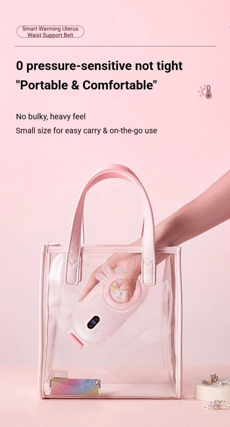 Heated Period Relief Waist Belt Pink Little Rabbit.