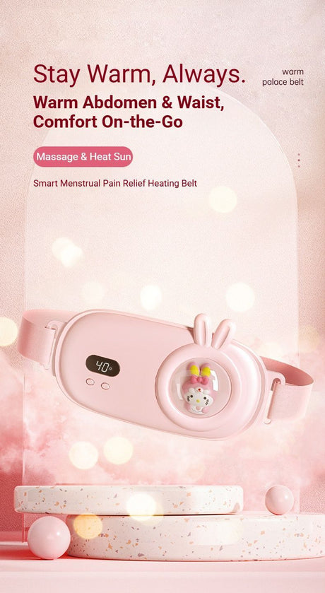 Heated Period Relief Waist Belt Pink Little Rabbit.