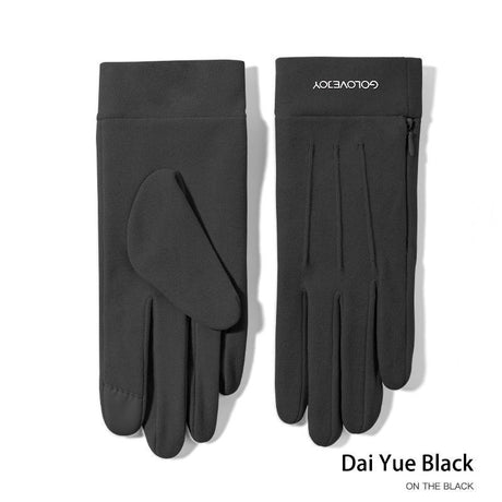 Women's cashmere winter gloves in grapefruit pink, model DY36.