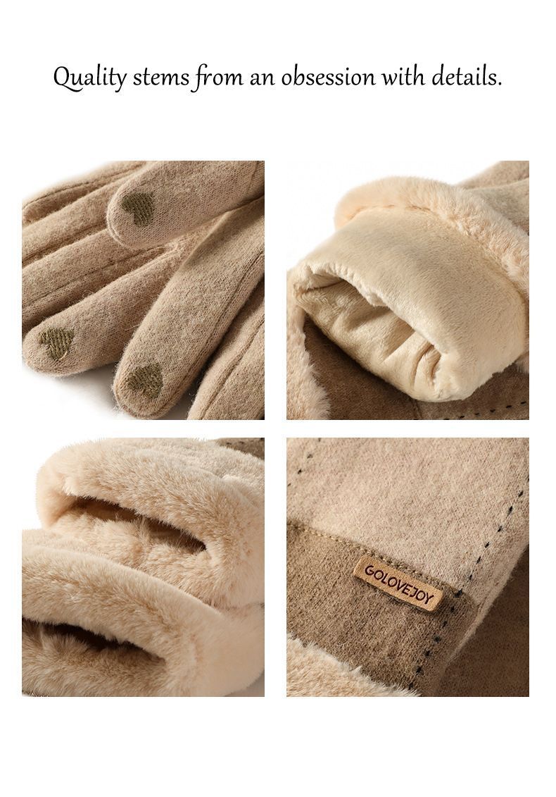 Ladies Winter Warm Cashmere Gloves DY43 Grapefruit Pink