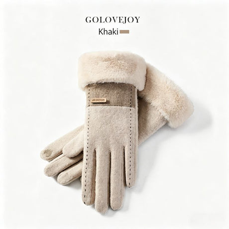 Pink cashmere gloves, lightweight, model DY50.