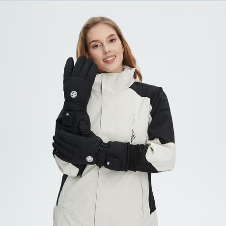 Black heated heating pads, windproof, lightweight.