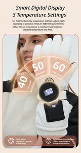 Outdoor Smart Heated Winter Gloves Black