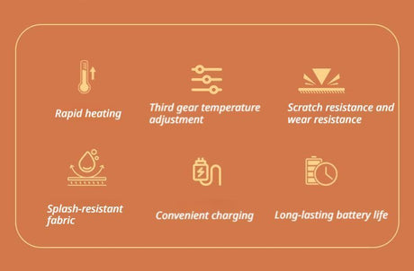 White heated heating pads, windproof, lightweight.