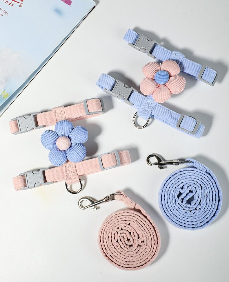 Pet Harness-Blue+1.2m Leash+Size M