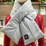 Rechargeable Thickened Heated Scarf Dark Gray