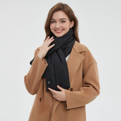 Rechargeable scarf light, breathable.