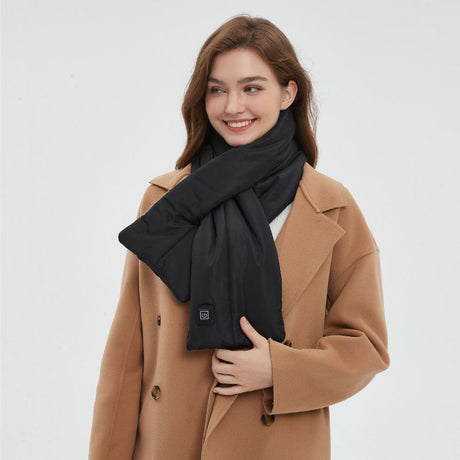 Rechargeable scarf light, breathable.