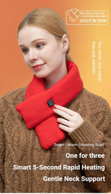 USB Rechargeable Graphene Heated Neck Warmer Black-Gift Box Edition