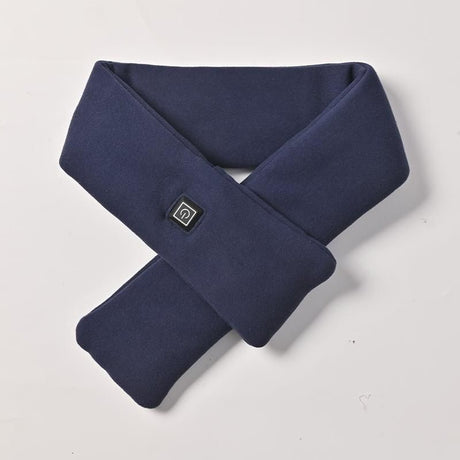 Blue rechargeable neck warmer, lightweight.